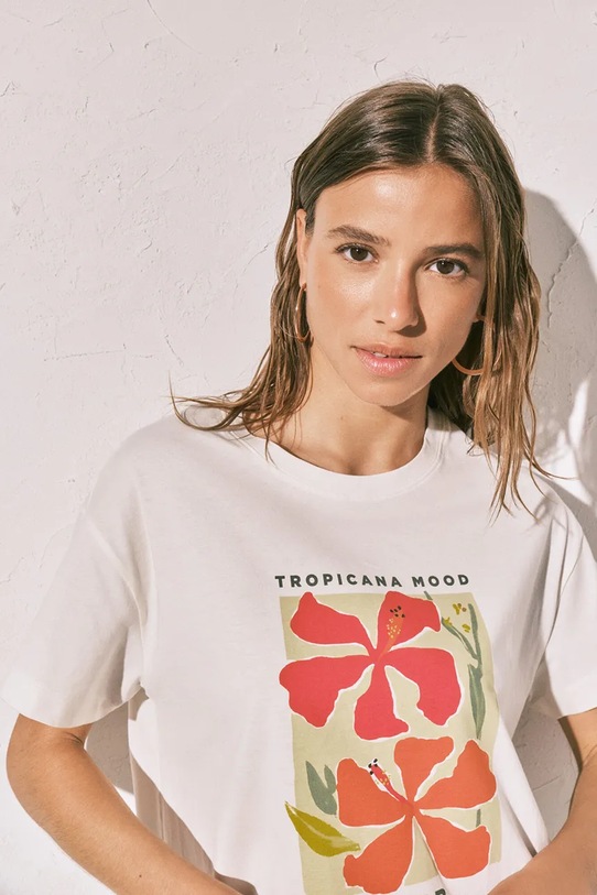 women'secret tričkové pyžamo dámské bavlněné béžová 3273307