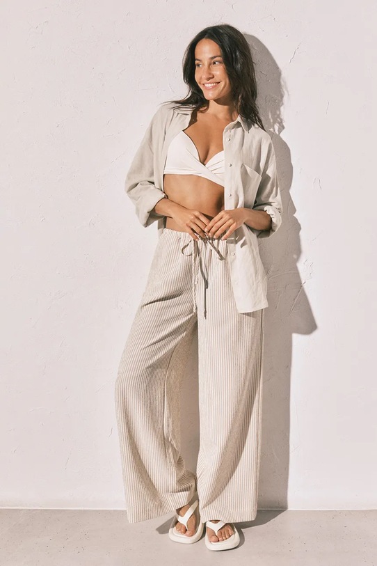 Women'secret pantaloni de pijama pentru femei 3703251 bej AW26