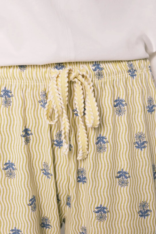 women'secret Kétrészes pizsama női pamut 3593073 sárga