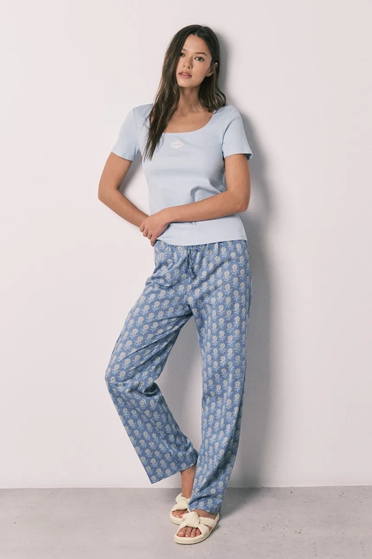 women'secret pizsama női pamut kék 3593069