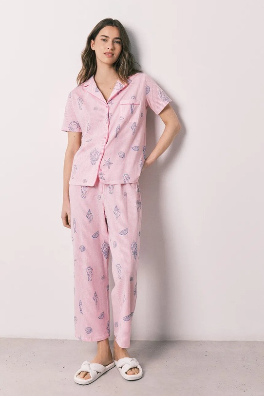 women'secret Kétrészes pizsama női pamut rózsaszín 3593067