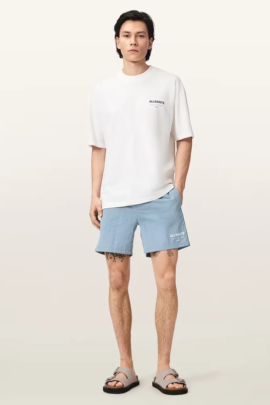 Odzież AllSaints szorty kąpielowe męskie M027WE niebieski