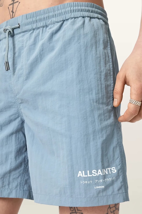 AllSaints szorty kąpielowe męskie niebieski M027WE