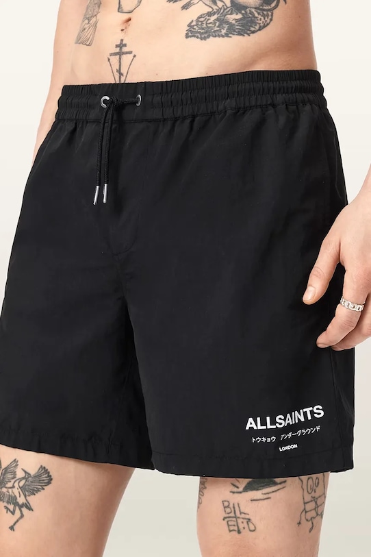 AllSaints szorty kąpielowe męskie czarny M027WE
