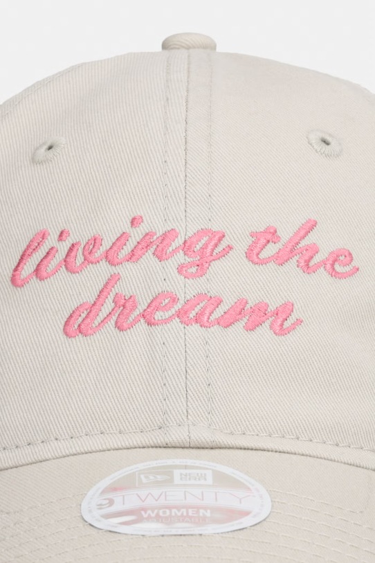 New Era czapka z daszkiem bawełniana SLOGAN 920 60856295 beżowy AW26