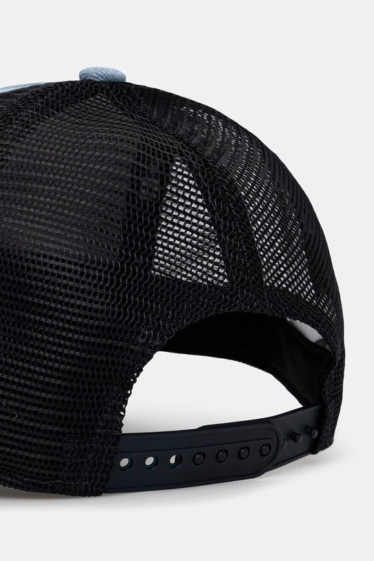 Akcesoria New Era czapka z daszkiem trucker DENIM LEATHER PATCH TRUCKER 60856334 niebieski