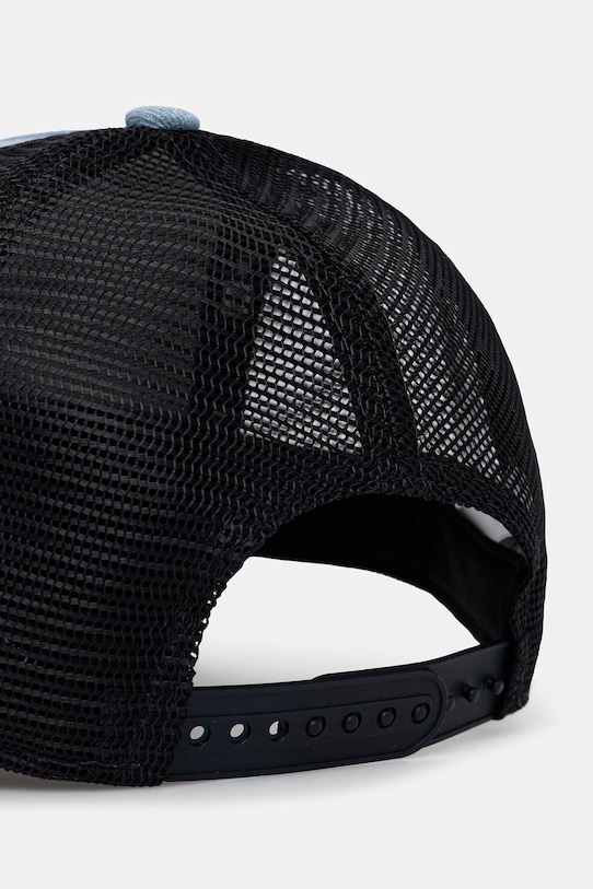 Akcesoria New Era czapka z daszkiem trucker DENIM LEATHER PATCH TRUCKER 60856334 niebieski