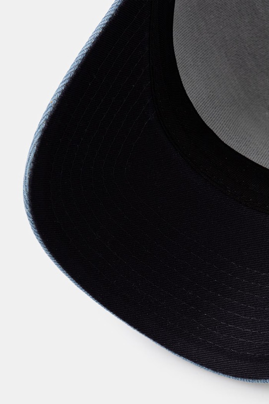 New Era czapka z daszkiem trucker DENIM LEATHER PATCH TRUCKER niebieski 60856334