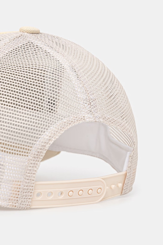 Akcesoria New Era czapka z daszkiem trucker DENIM LEATHER PATCH TRUCKER 60856333 beżowy