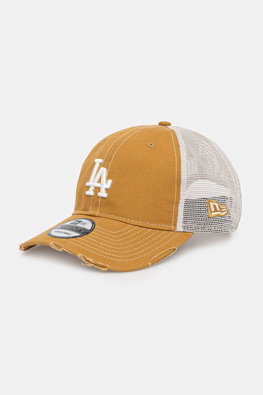New Era czapka z daszkiem trucker COTTON CANV 920 TRUCKER LA DODGERS żółty 60856385