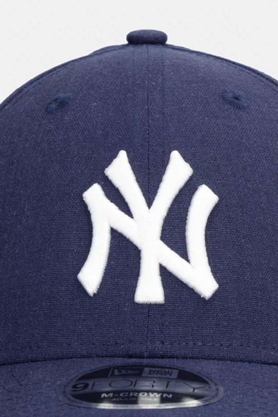 New Era kapa s šiltom z dodatkom lana LINEN 940 MC NYY 60856291 mornarsko modra AW26