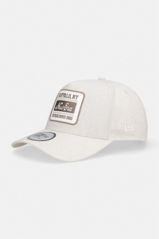 New Era bejzbalová čiapka s prímesou ľanu OVAL PATCH LINEN EFRAME béžová 60667679