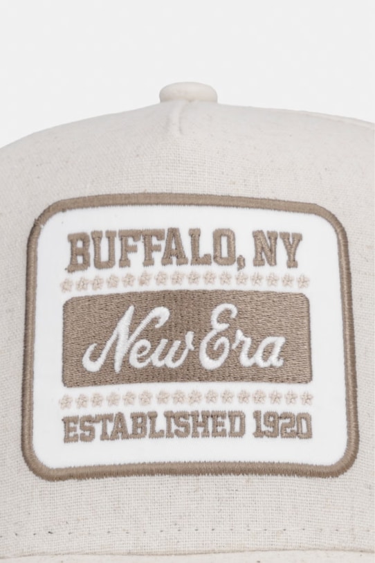 New Era bejzbalová čiapka s prímesou ľanu OVAL PATCH LINEN EFRAME 60667679 béžová AW26