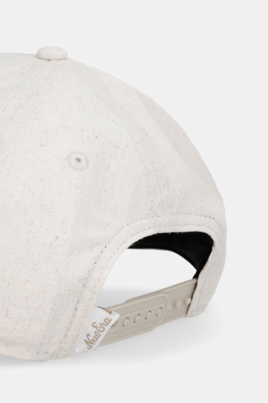 Doplnky New Era bejzbalová čiapka s prímesou ľanu OVAL PATCH LINEN EFRAME 60667679 béžová