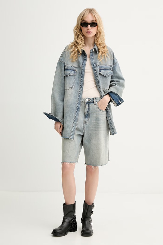 Gestuz koszula damska jeansowa GZnoma 10911189 niebieski AW26