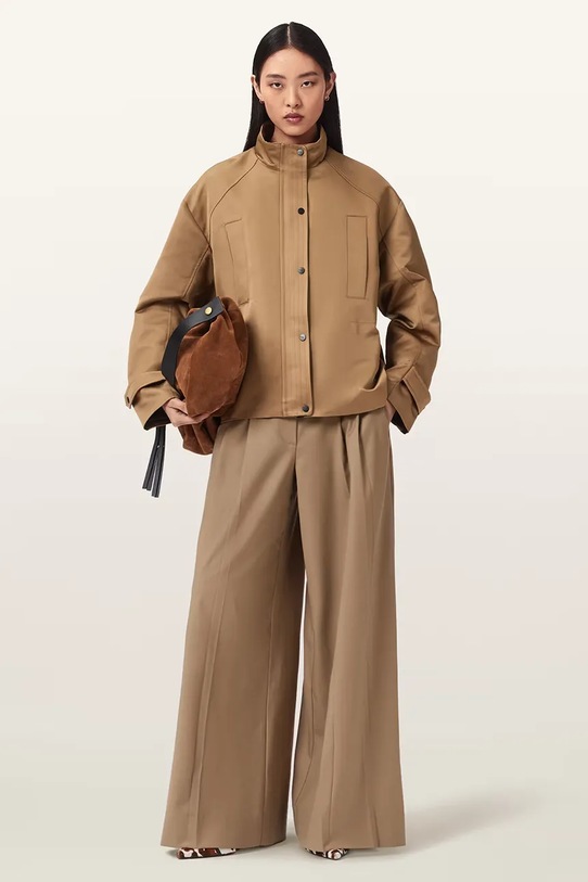 Odzież AllSaints krótka kurtka damska LUELLAH W006OE brązowy