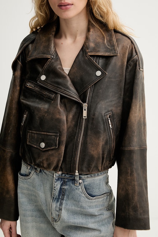 Gestuz кожаная куртка женская из кожи GZdiana 10911257 коричневый