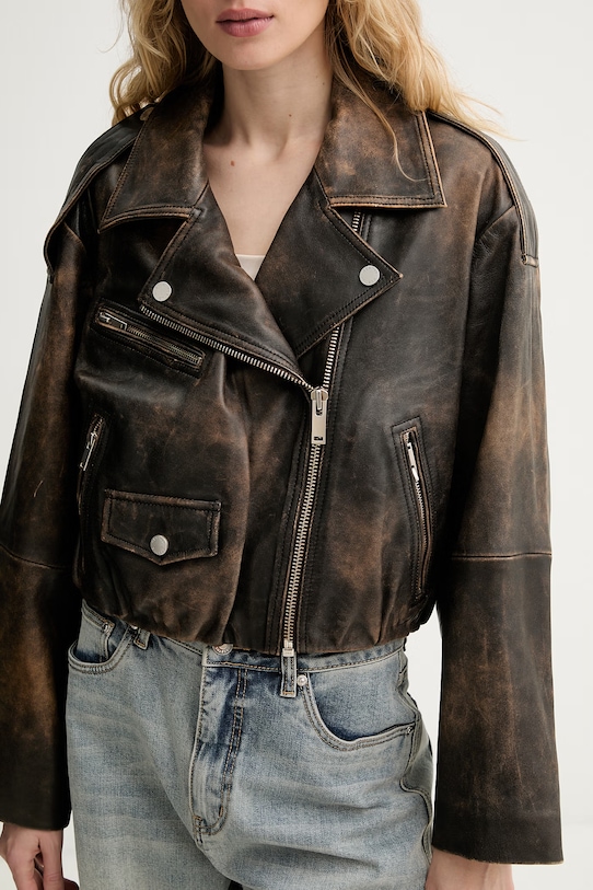 Gestuz кожаная куртка женская из кожи GZdiana 10911257 коричневый