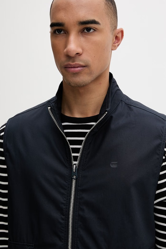 G-Star prsluk za muškarce od pamuka LW summer mornarsko plava D28987.A790