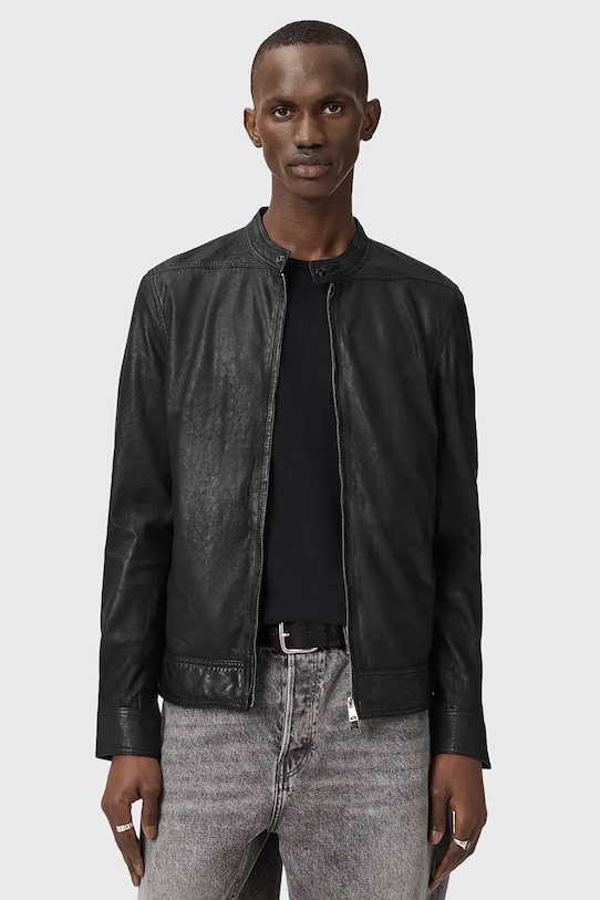 AllSaints jachetă pentru bărbați, din piele COLT negru M084LB