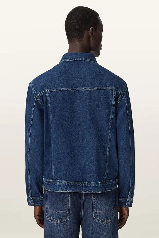 AllSaints Τζιν μπουφάν ανδρικό ντένιμ CAST M058OE σκούρο μπλε AW26