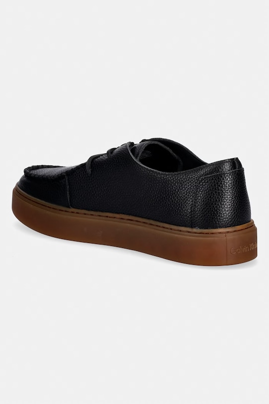 Încălțăminte Calvin Klein pantofi pentru bărbați, din piele HYBRID CLEAN APRON TUM LTH HM0HM02186.0GL negru