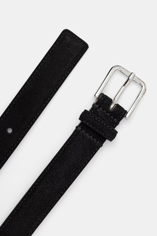 BOSS колан дамски от кожа Navya-W-SdSt_Sz25 50568622 черен AW26