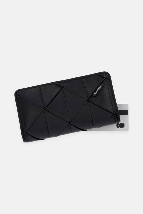 Calvin Klein Peněženka dámská z imitace kůže černá LV04F1221G