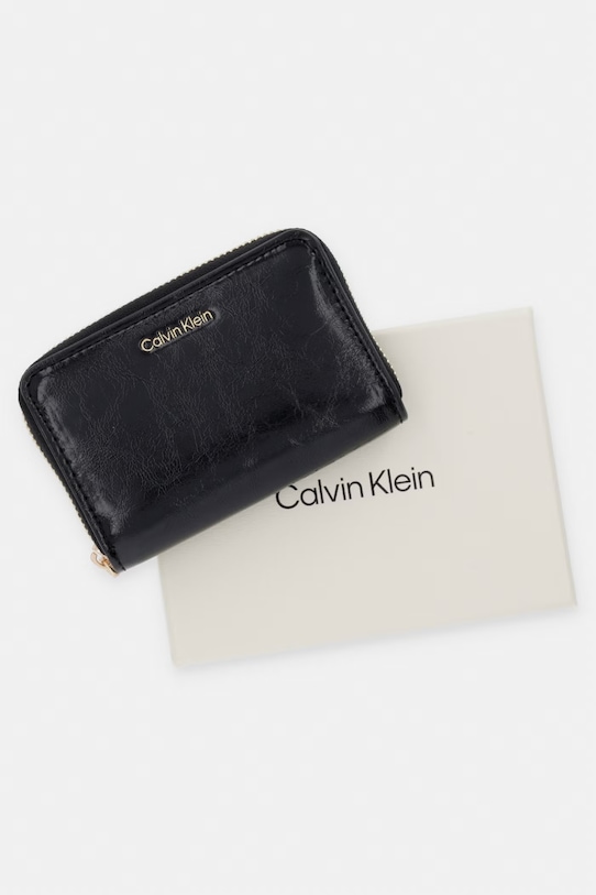 Calvin Klein Peněženka dámská z imitace kůže LV04F1201G černá