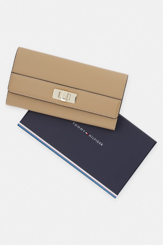 Tommy Hilfiger Peněženka dámská z imitace kůže AW0AW18704 béžová
