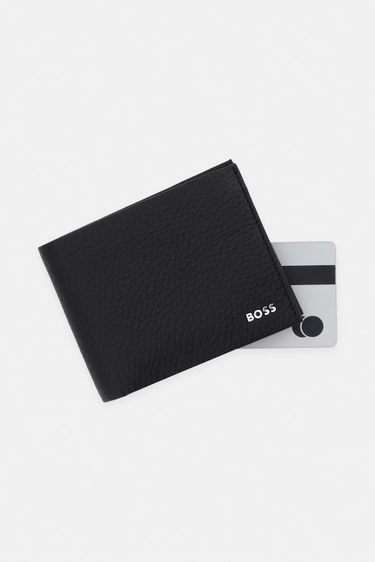 BOSS portofel pentru bărbați din piele New Crosstown_6cc negru 50529512