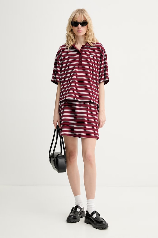 Gestuz polo damskie GZpilova 10911229 bordowy AW26