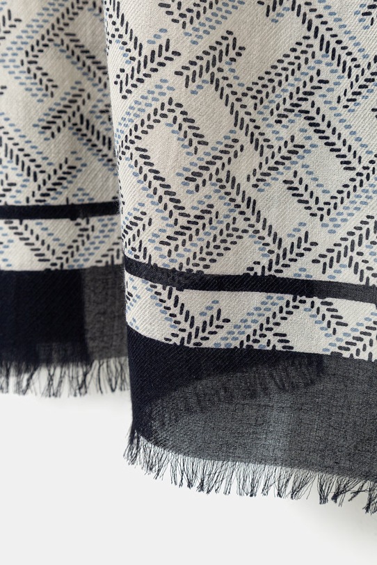 Tommy Hilfiger malý šátek dámský hedvábný AW0AW18683 námořnická modř AW26