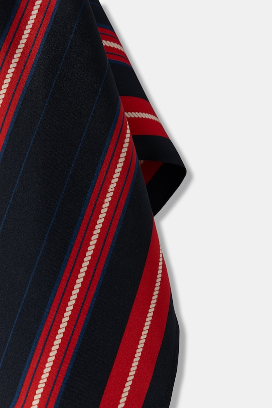Doplňky Tommy Hilfiger malý šátek pánský hedvábný AM0AM14315 námořnická modř