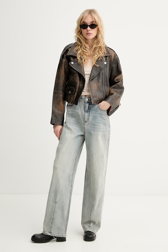 Gestuz jeansy straight damskie GZnoma 10911185 niebieski AW26