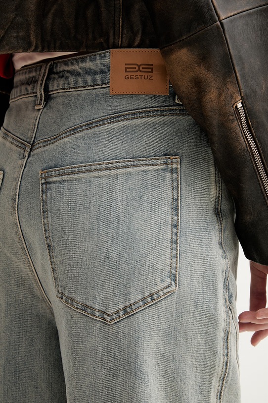 Gestuz jeansy straight damskie GZnoma niebieski 10911185