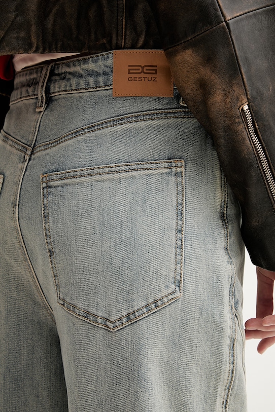 Gestuz jeansy straight damskie GZnoma niebieski 10911185