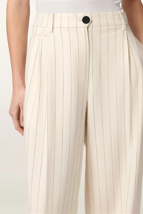 AllSaints spodnie wide leg damskie z wiskozy OLGA W093TE biały