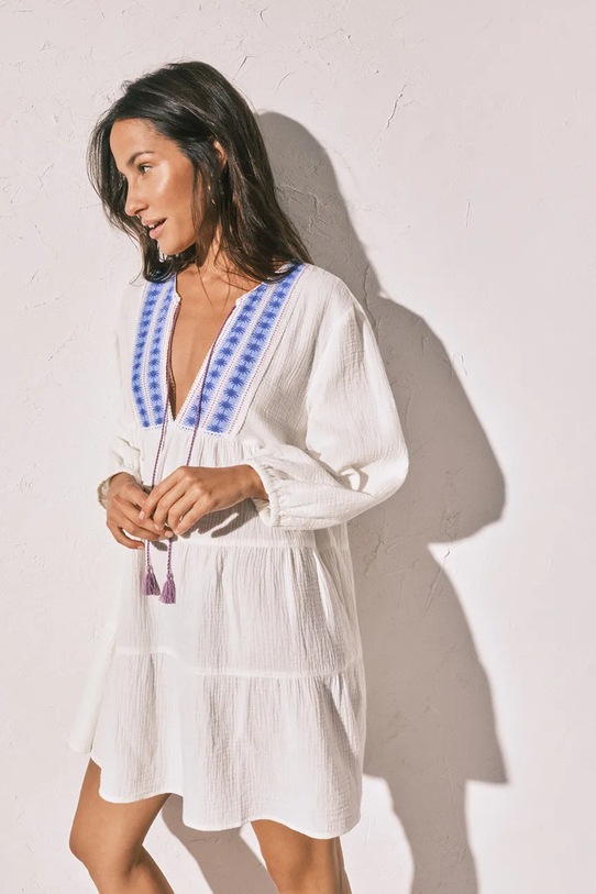 women'secret rochie de vară din bumbac alb 5543729