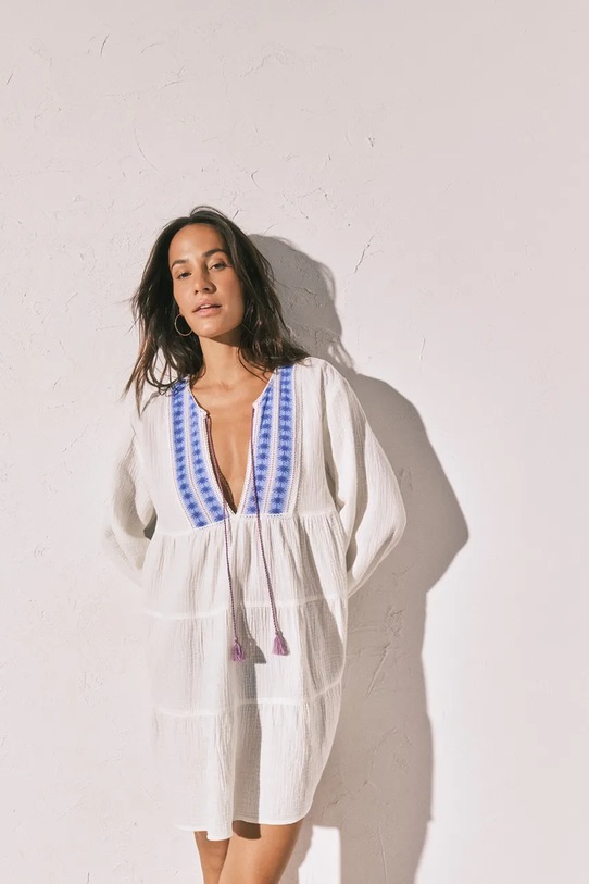 women'secret rochie de vară din bumbac alb 5543729