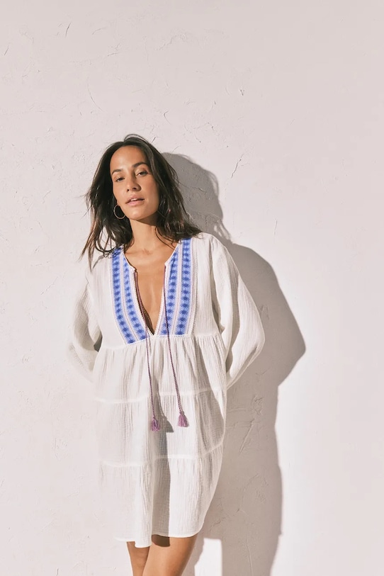 women'secret rochie de vară din bumbac alb 5543729