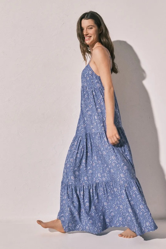 Ruházat women'secret ruha viszkózos 4923667 kék