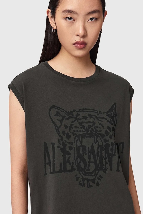 AllSaints ruha pamut WILD W196DE szürke