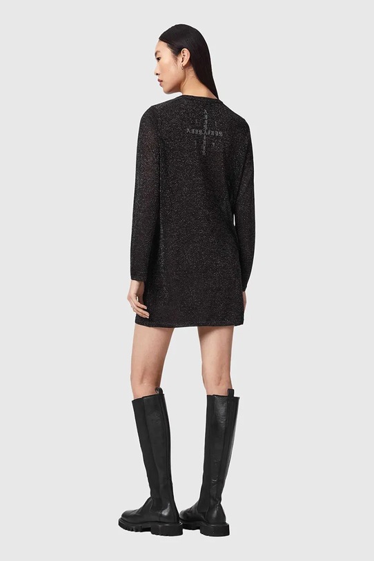 Ρούχα AllSaints φόρεμα με βισκόζη TILLII W176DE μαύρο