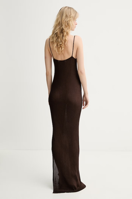 Odzież Gestuz sukienka z wiskozą GZsilvi 10911420 brązowy