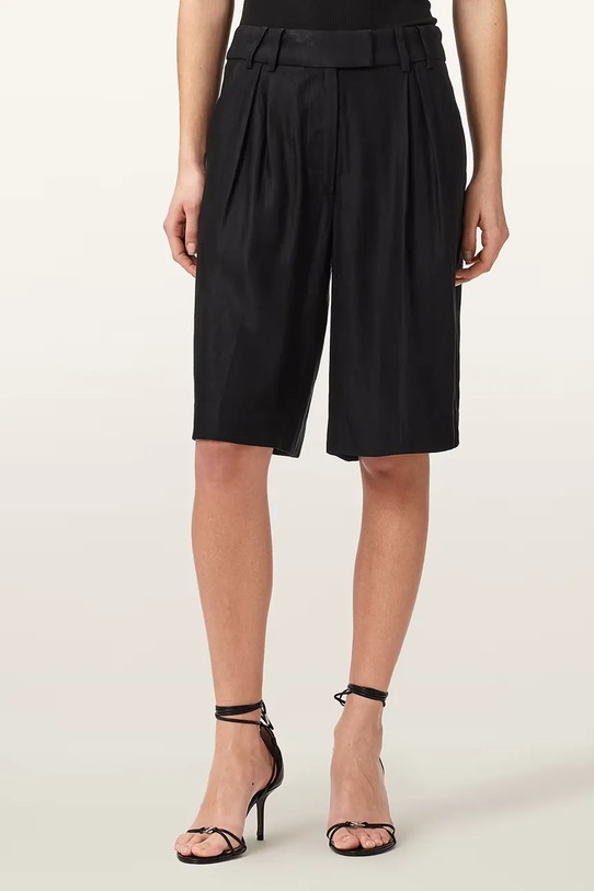 AllSaints шорты для женщин со льном CHARLEY чёрный W031QE