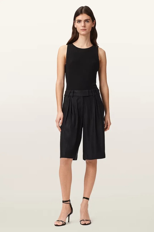 AllSaints шорты для женщин со льном CHARLEY чёрный W031QE