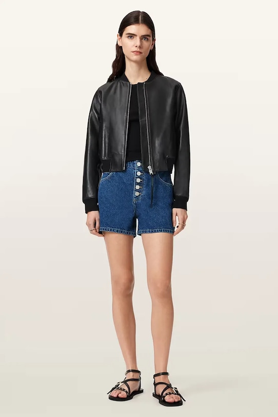 AllSaints szorty damskie jeansowe TAY granatowy W051EE