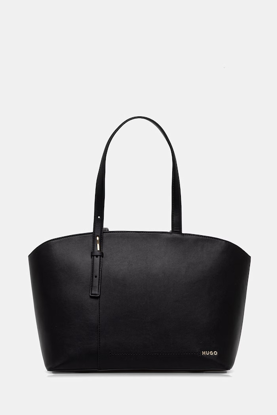 HUGO geantă shopper pentru femei cu imitație de piele Yorih Tote zip negru 50567720