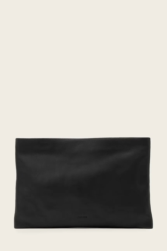 AllSaints клатч для женщин из кожи BETTINA чёрный W533XE